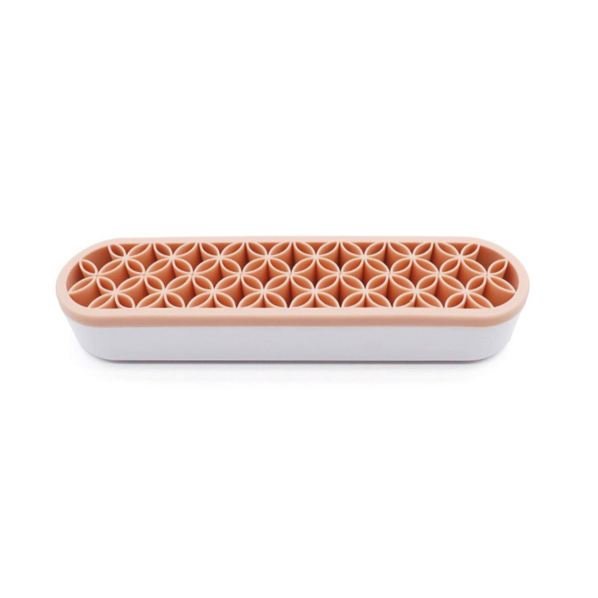 Silicone Makeup Organizer Cosmetic Storage Box Lipstick Brush Holder Desktop Box - Black