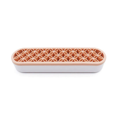 Silicone Makeup Organizer Cosmetic Storage Box Lipstick Brush Holder Desktop Box - Black