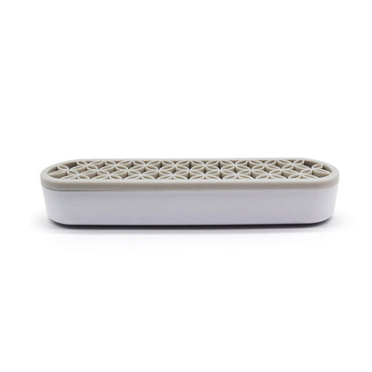 Silicone Makeup Organizer Cosmetic Storage Box Lipstick Brush Holder Desktop Box - Black