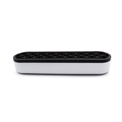 Silicone Makeup Organizer Cosmetic Storage Box Lipstick Brush Holder Desktop Box - Black