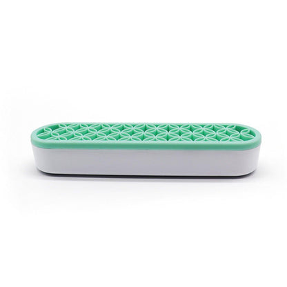 Silicone Makeup Organizer Cosmetic Storage Box Lipstick Brush Holder Desktop Box - Black