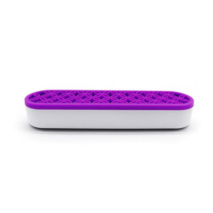 Silicone Makeup Organizer Cosmetic Storage Box Lipstick Brush Holder Desktop Box - Black