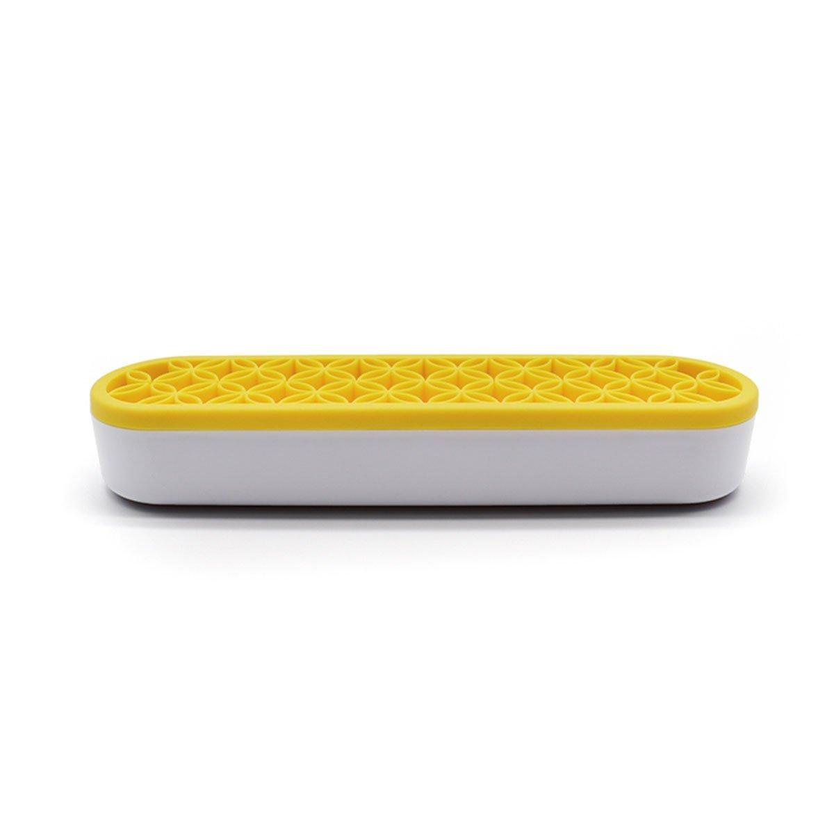 Silicone Makeup Organizer Cosmetic Storage Box Lipstick Brush Holder Desktop Box - Black