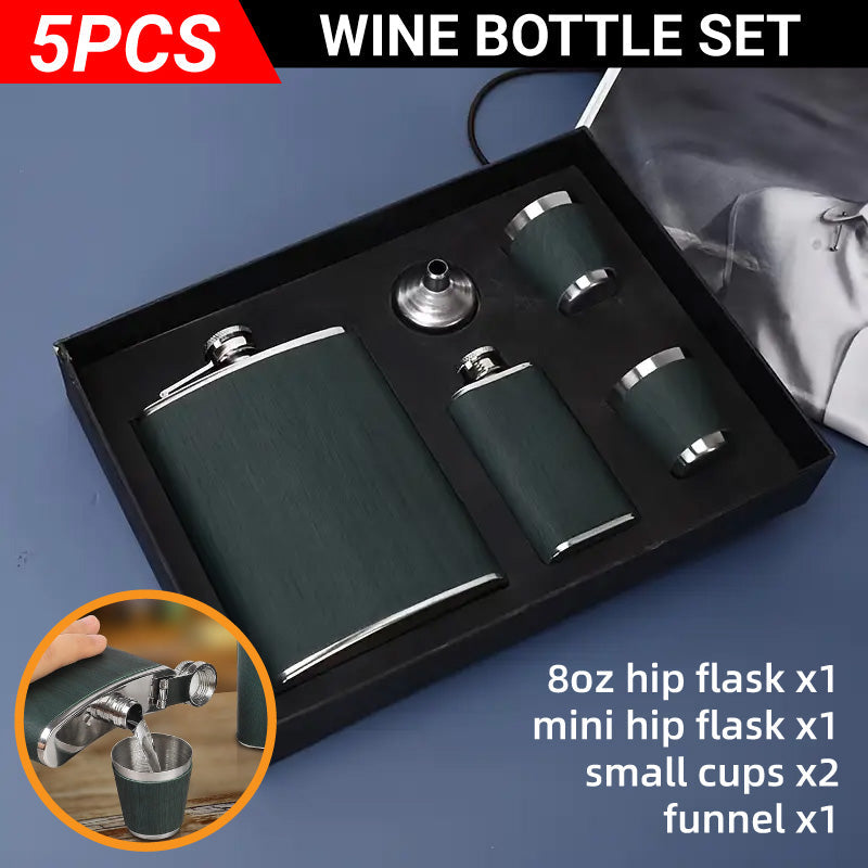 Stainless Steel Hip Flask Portable Wine Pot Flat Pocket Bottle Outdoor Travel.