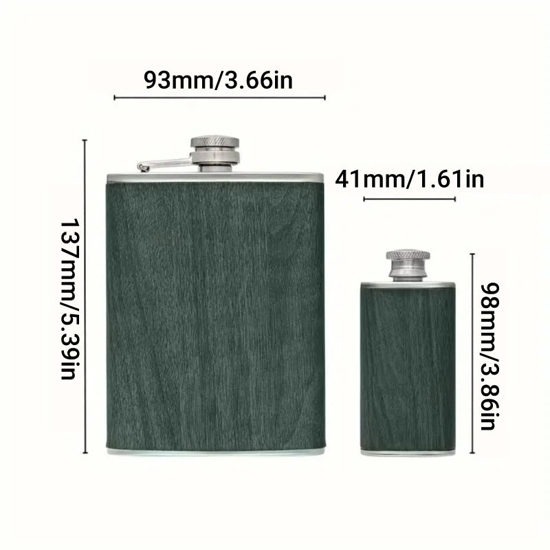 Stainless Steel Hip Flask Portable Wine Pot Flat Pocket Bottle Outdoor Travel.