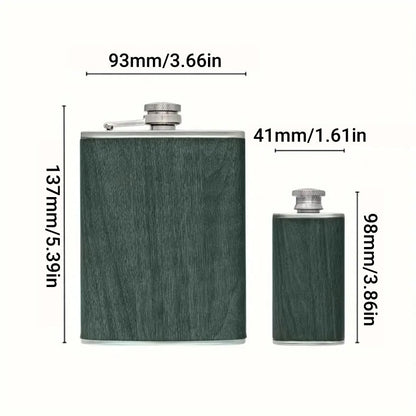 Stainless Steel Hip Flask Portable Wine Pot Flat Pocket Bottle Outdoor Travel.
