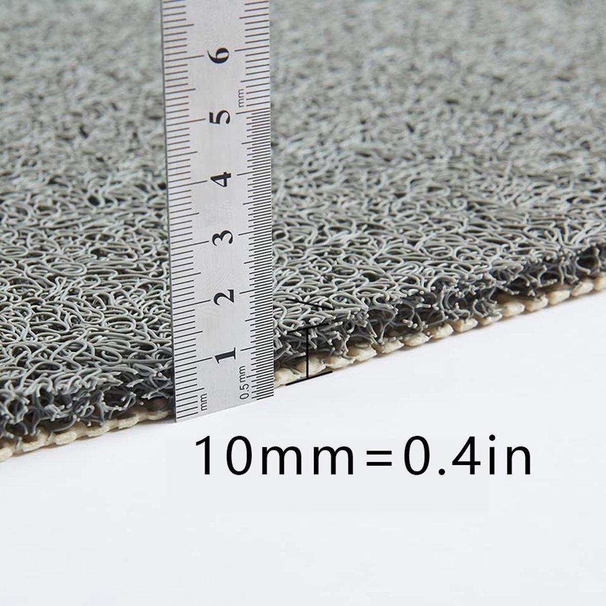 Waterproof Non-Slip Bathroom Shower Mat Anti-Slip Rug Toilet Floor Mat Washable - Grey-43*75cm