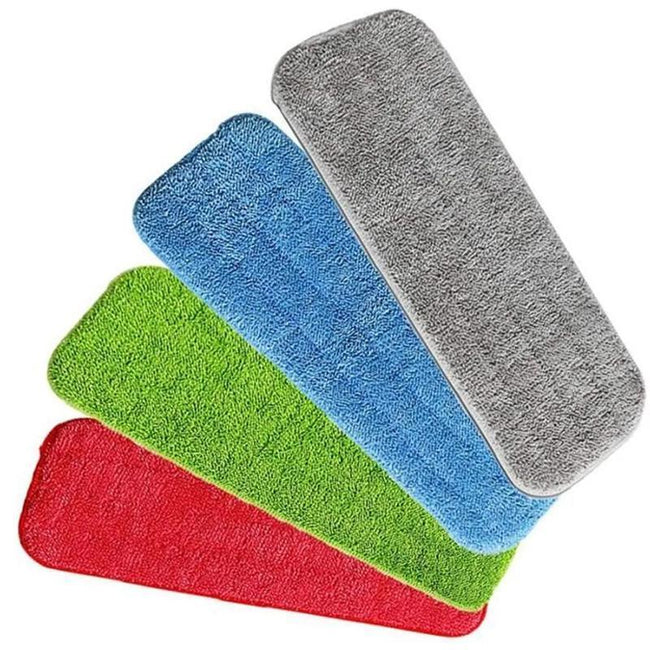 Replacement Microfiber Flat Mop Head Refill Floor Cleaning Pads Absorbent Cloths - Red Main Image