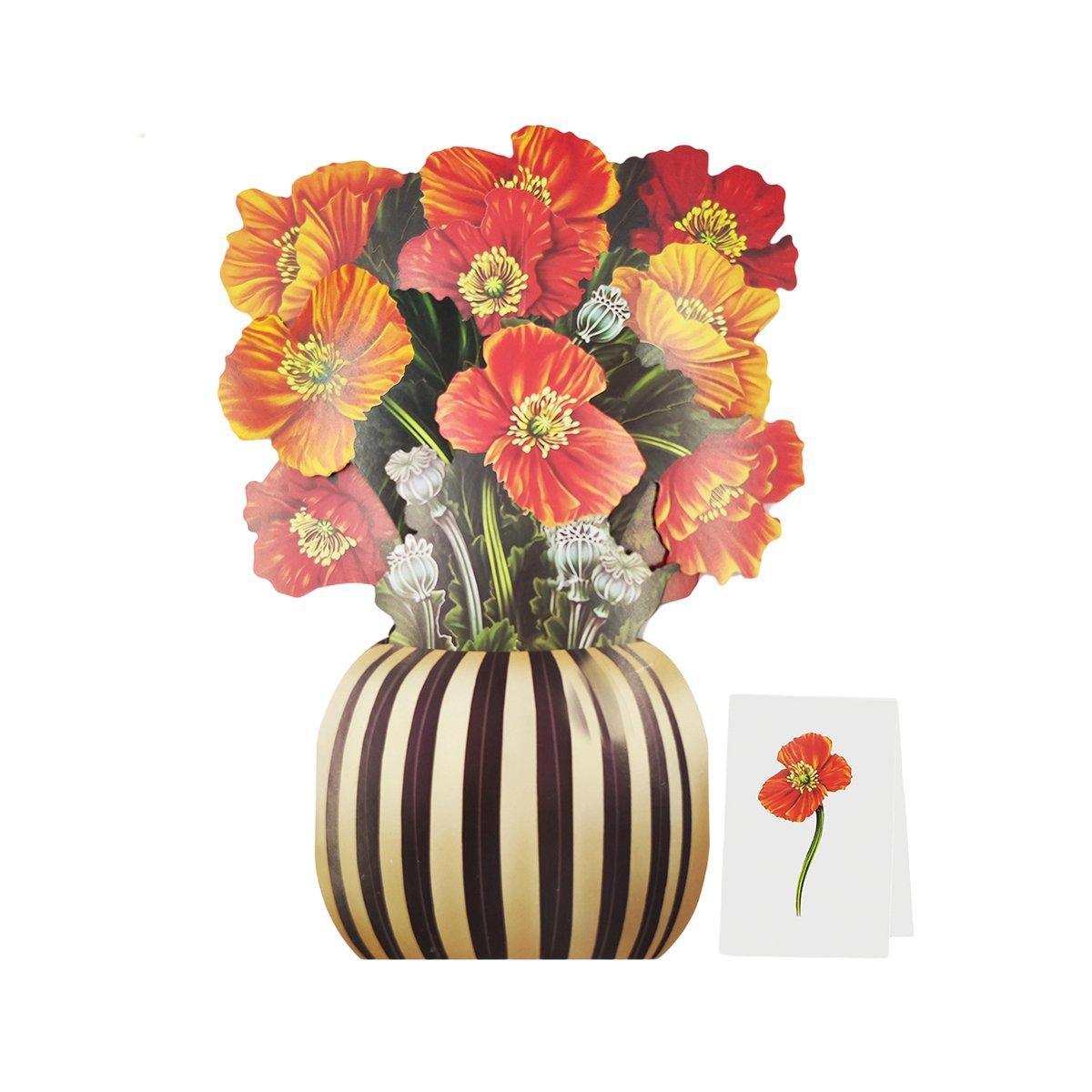New Style 3D Pop Up Cards Paper Flower Bouquet Greeting Card for All Occasions - Flower Butterfly