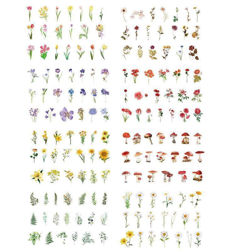 Scrapbooking Flower Stickers Pet Transparent Sticker - F.