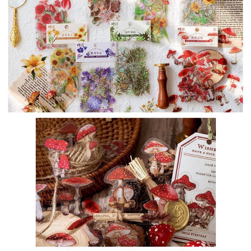 Scrapbooking Flower Stickers Pet Transparent Sticker - F.