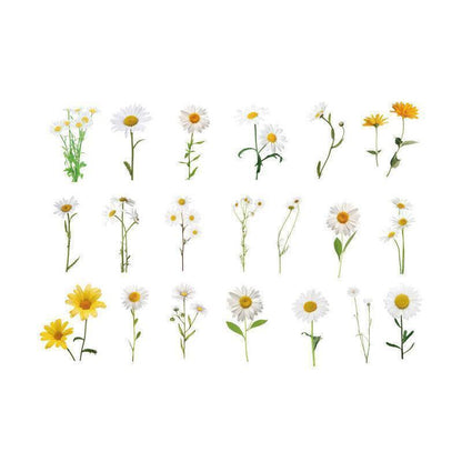 Scrapbooking Flower Stickers Pet Transparent Sticker - F.
