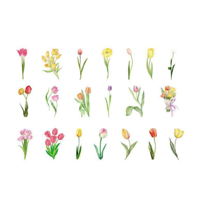 Scrapbooking Flower Stickers Pet Transparent Sticker - F.