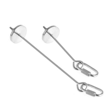 Pet Stainless Steel Bird Parrot Cage Skewer Food Meat Stick Spear Fruit Holder - 12CM