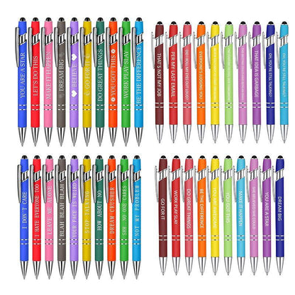 Funny Pens Swear Word Pen Set Black Ink Writing Pen Funny Office Diary Gift - Set C