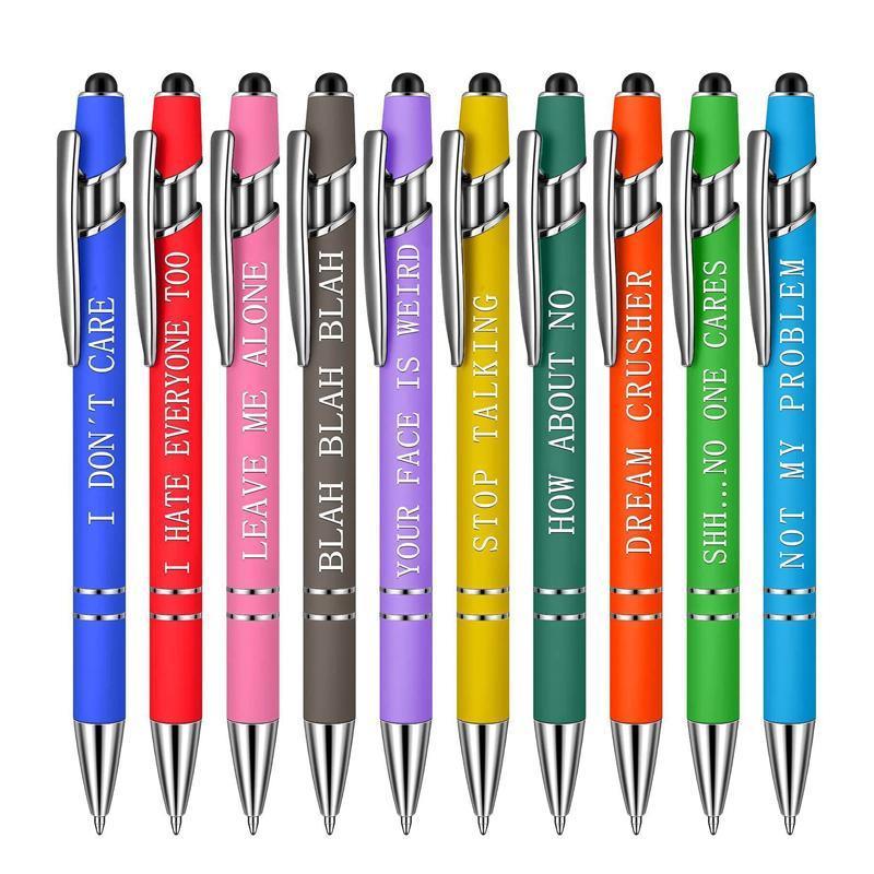 Funny Pens Swear Word Pen Set Black Ink Writing Pen Funny Office Diary Gift - Set C