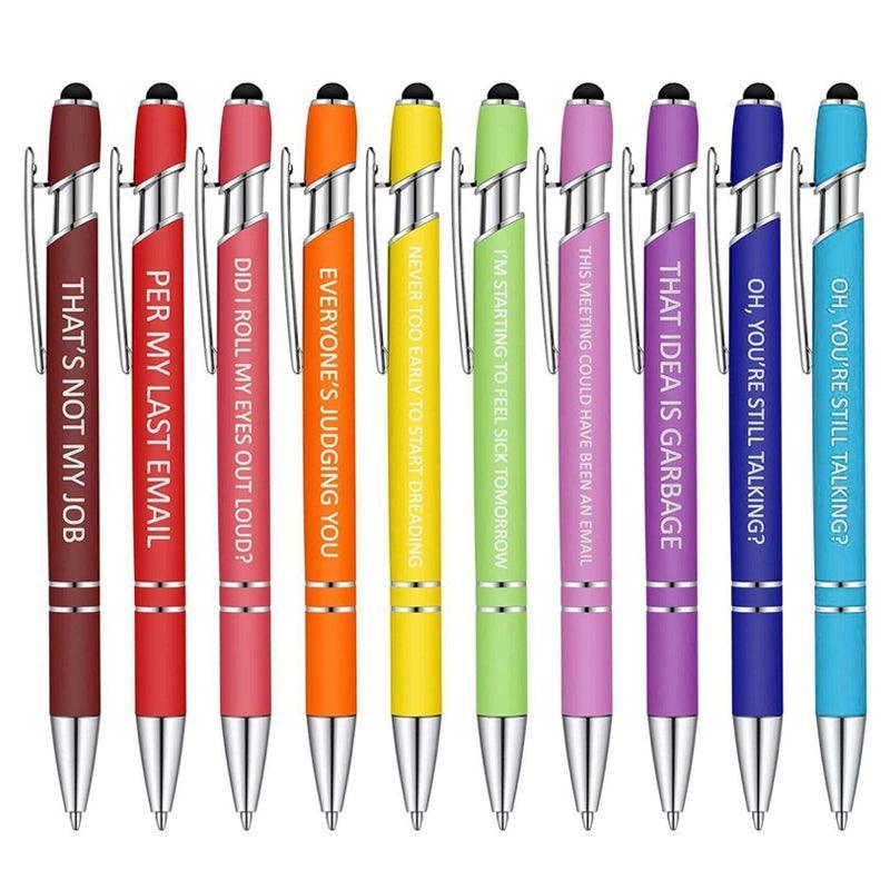 Funny Pens Swear Word Pen Set Black Ink Writing Pen Funny Office Diary Gift - Set C