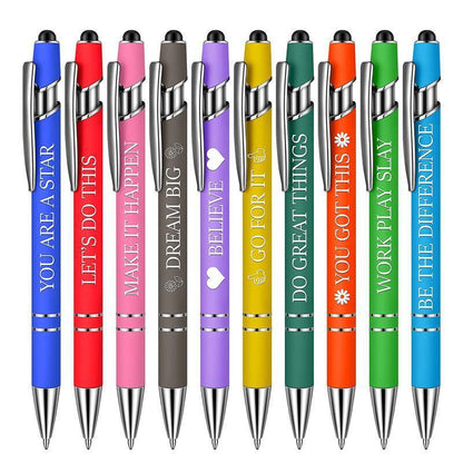 Funny Pens Swear Word Pen Set Black Ink Writing Pen Funny Office Diary Gift - Set C
