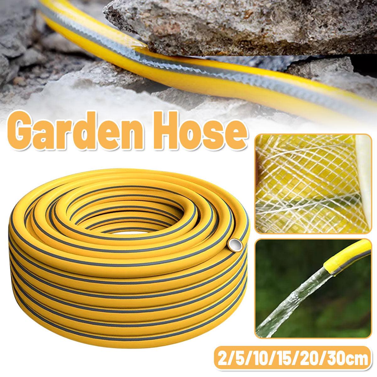 Heavy Duty Garden Hose Pipe Reel Reinforced Anti-kink Outdoor Hosepipe Yellow - 20m.