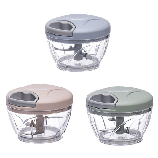 500ml Manual Meat Mincer Garlic Chopper Rotate Garlic Press Crusher Vegetable - Green.