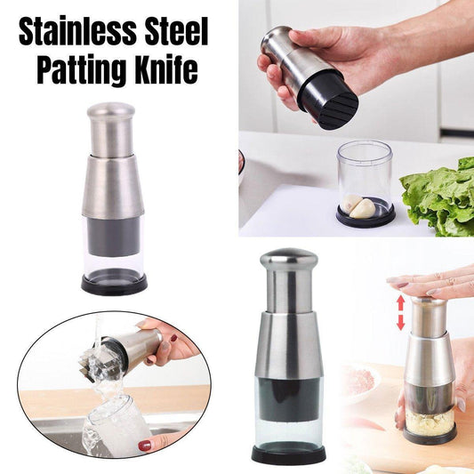 304 Stainless Steel Garlic Press Crusher Manual Garlic Mincer Kitchen Tool.