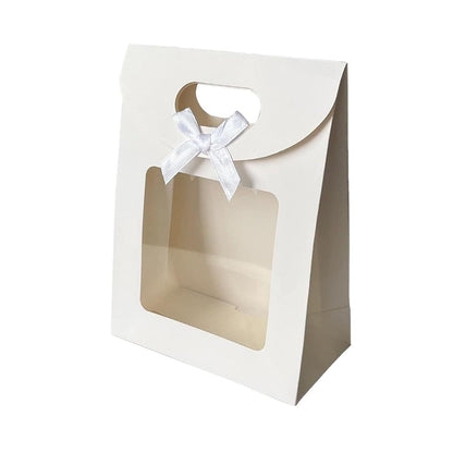 24PCS Bow Flap Tote Bag Reusable Shopping Carry Bag Gift Party Packaging Bag - 26x19x9cm