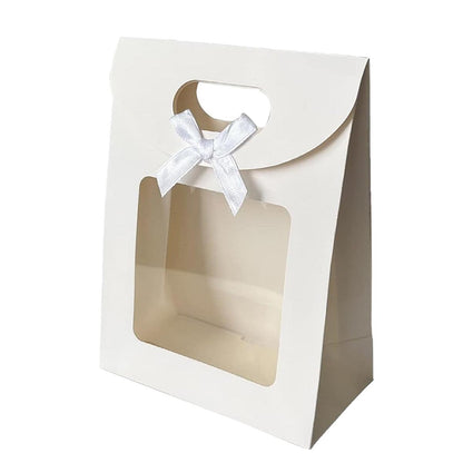 24PCS Bow Flap Tote Bag Reusable Shopping Carry Bag Gift Party Packaging Bag - 26x19x9cm