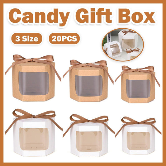 20PCS Small Gift Box Candy Storage Box Party Favor Treat Packaging Recyclable - Kraft-S.