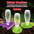 Reptile Water Bowl with Bottle for Lizard Gecko Snake Inverted Bottle Dispenser - Purple Platform L