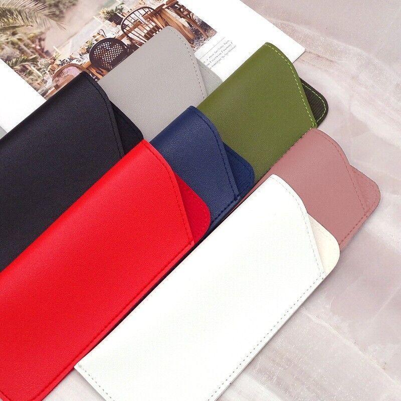 Pu Leather Eyeglass Sunglasses Reading Glasses Case Soft Pouch Bag Pocket - Brown