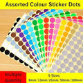 Gold Assorted Sizes Colour Sticker Dots Adhesive Round Labels Circular Spot Scrapbook - 100mm*2 Dots.