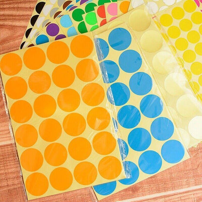 Gold Assorted Sizes Colour Sticker Dots Adhesive Round Labels Circular Spot Scrapbook - 100mm*2 Dots.