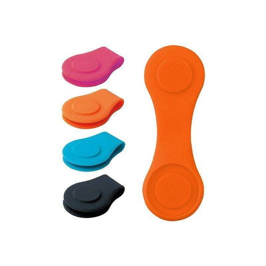 1Pc Silicone Golf Hat Clip Ball Marker Holder with Secure Attachment Design - Orange.