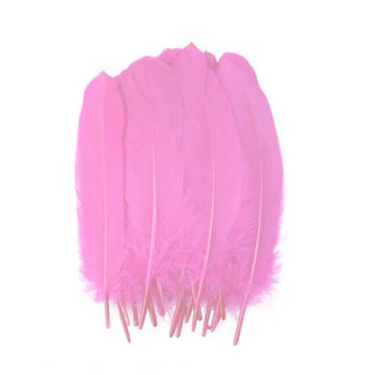 50X Craft Feathers Goose Feather Diy Art Party Decoration Wedding Dream Catcher - Black