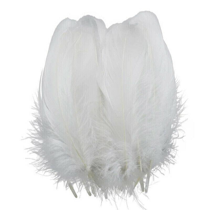 50X Craft Feathers Goose Feather Diy Art Party Decoration Wedding Dream Catcher - Purple