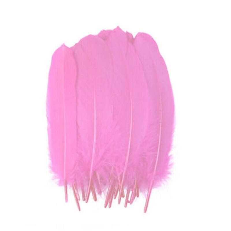 50X Craft Feathers Goose Feather Diy Art Party Decoration Wedding Dream Catcher - Purple