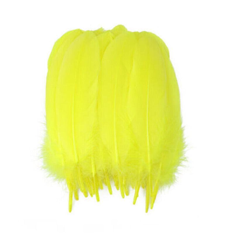 50X Craft Feathers Goose Feather Diy Art Party Decoration Wedding Dream Catcher - Purple