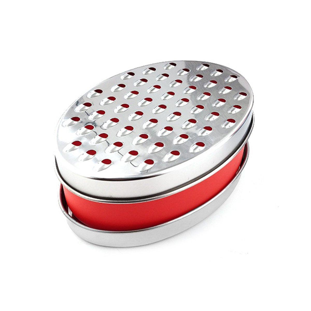 Stainless Steel Kitchen Cheese Grater with Container Storing Fruits Cheese Box - Green