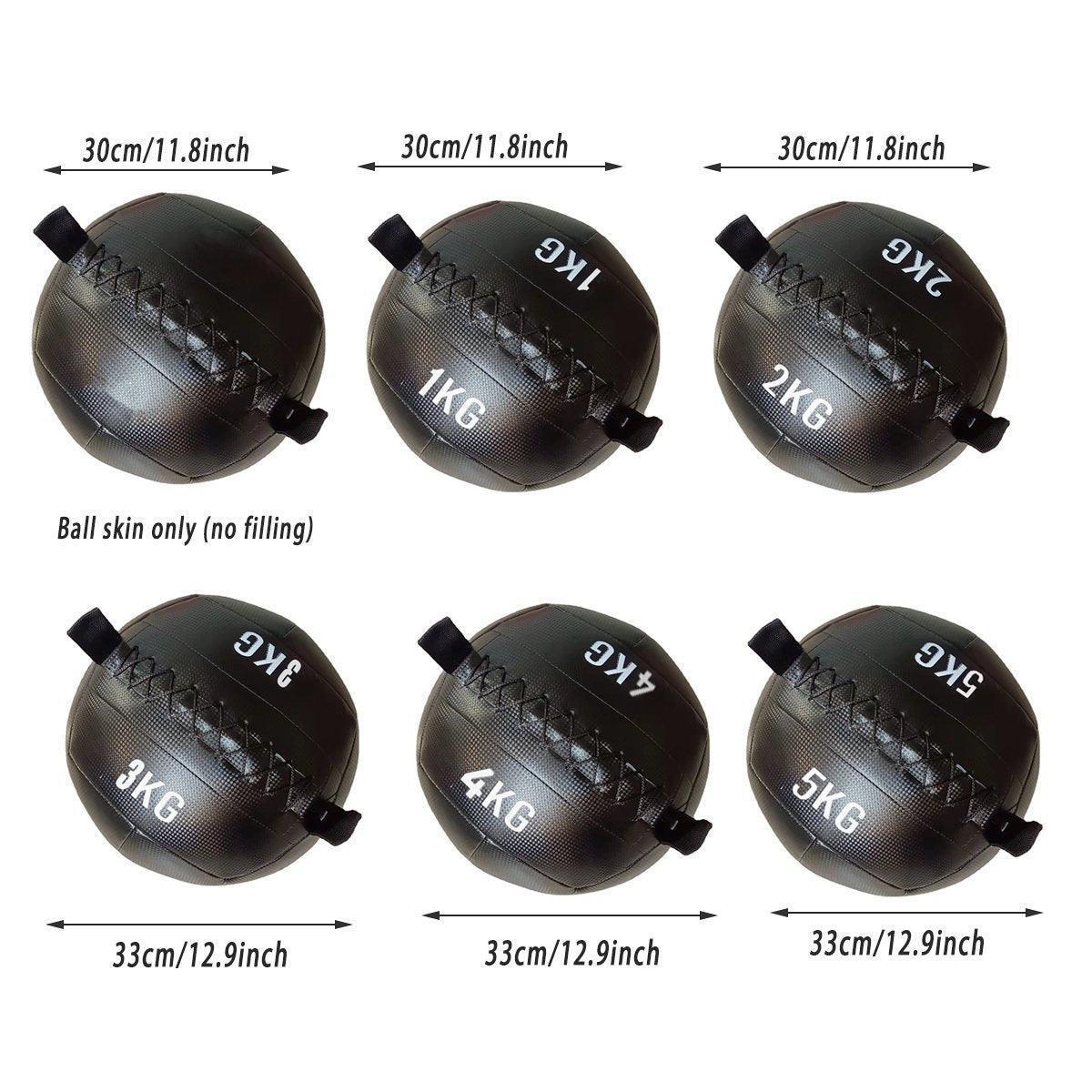 Non-Elastic Soft Squat Wall Ball for Solid Gravity and Balance Training Workouts - 2kg.