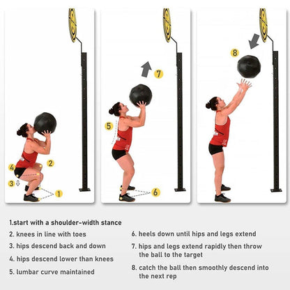 Non-Elastic Soft Squat Wall Ball for Solid Gravity and Balance Training Workouts - 2kg.
