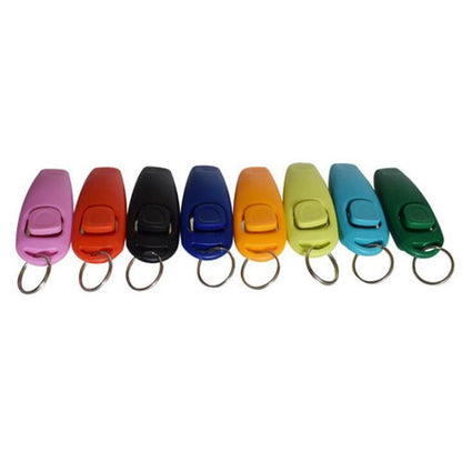 Dog Whistle and Clicker Set for Training Stop Barking Obedience Tool Combo - Green