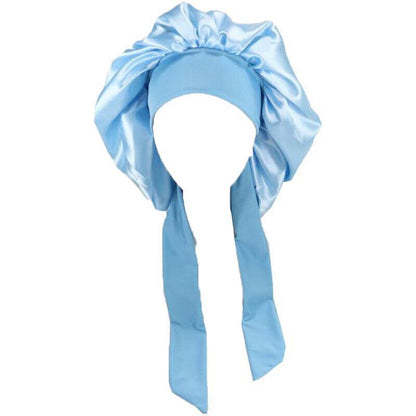 Sleeping Bonnet Hair Wrap Silk Satin Cap Women Elastic Night Hat Soft Headwear - Pink