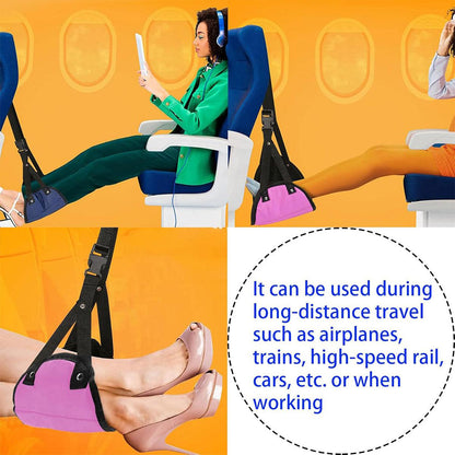 Travel Rest Hammock Office Foot Hammock Portable Rest for Relaxation Support - Navy Blue
