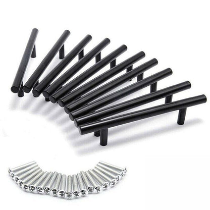 5pcs Silver Kitchen Cabinet Door Handles Stainless Steel Door Drawer Pull T Bar - 500mm/320mm