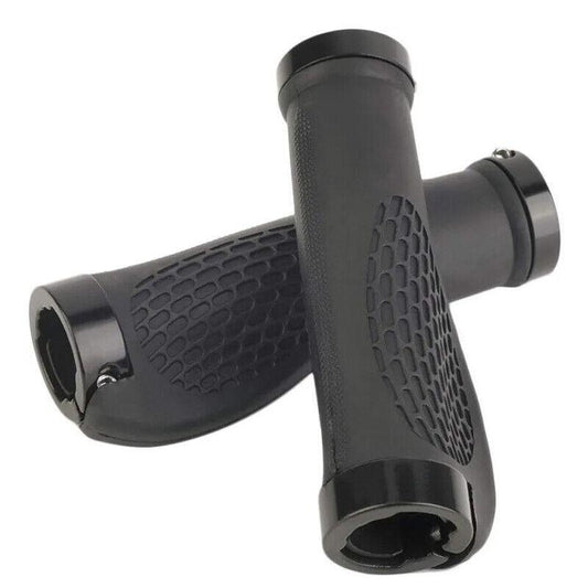 Ergonomic MTB Bike Handlebar Grips 2PCS Lock On Rubber Cycling Mountain Bicycle - Black.