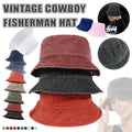 Unisex Men Women Washed Cotton Outdoor Camping Sports Bucket Hats Fisherman Hat - Blue 2
