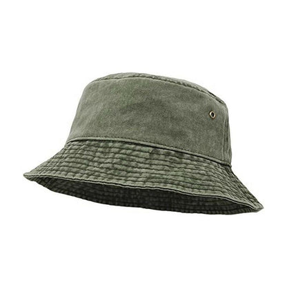Unisex Men Women Washed Cotton Outdoor Camping Sports Bucket Hats Fisherman Hat - Blue 2