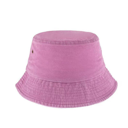 Unisex Men Women Washed Cotton Outdoor Camping Sports Bucket Hats Fisherman Hat - Blue 2