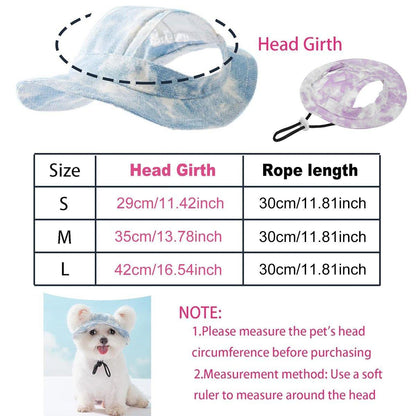 Adjustable Pet Hat with Cute Leaky Ears Sunscreen Fisherman Hat Four Seasons Use - Yellow - M