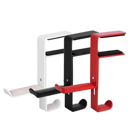 Metal Earphone Headset Desks Display Stand Hanger Holder Headphone Bracket Hook - Black.